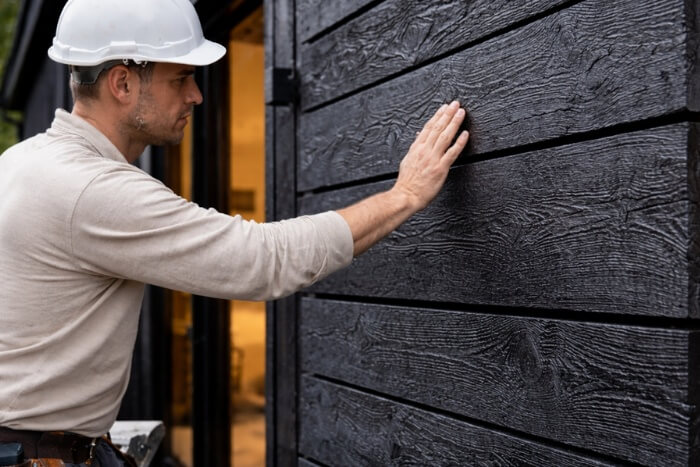 prix rénovation façade bois brûlé